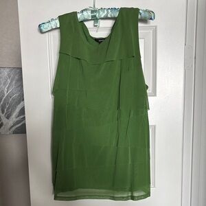 Alfani Green Layered Sleeveless Blouse